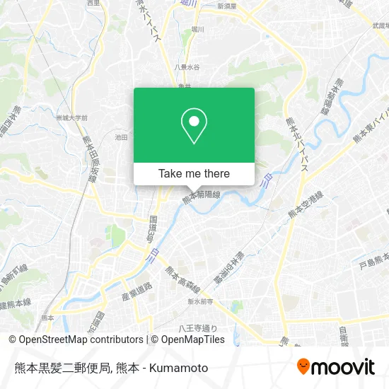 熊本黒髪二郵便局 map