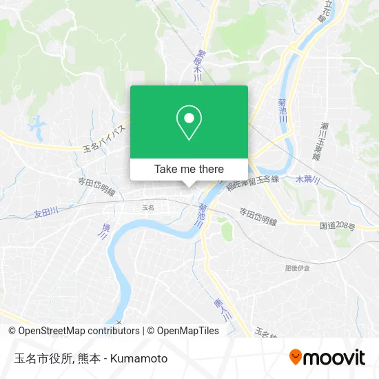 玉名市役所 map