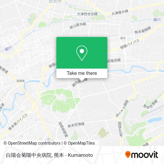 白陽会菊陽中央病院 map