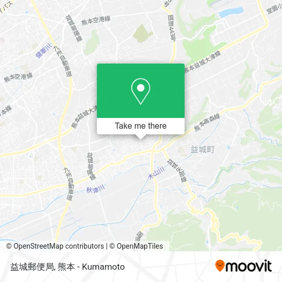益城郵便局 map