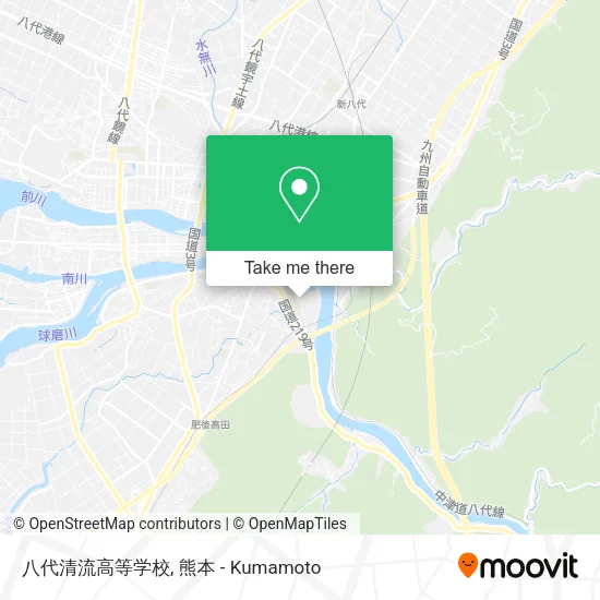 八代清流高等学校 map