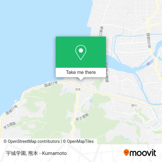 宇城学園 map