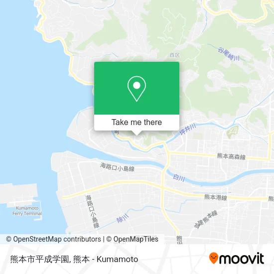 熊本市平成学園 map