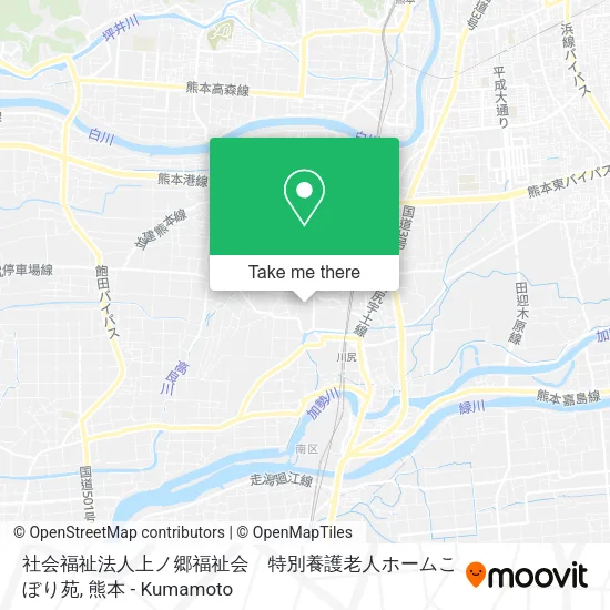 社会福祉法人上ノ郷福祉会　特別養護老人ホームこぼり苑 map