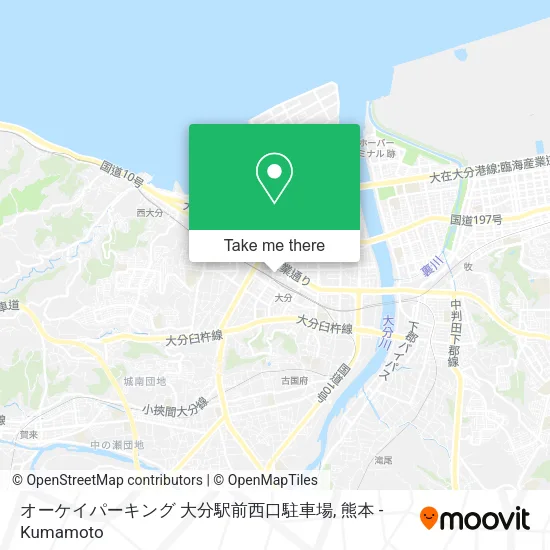 オーケイパーキング 大分駅前西口駐車場 map