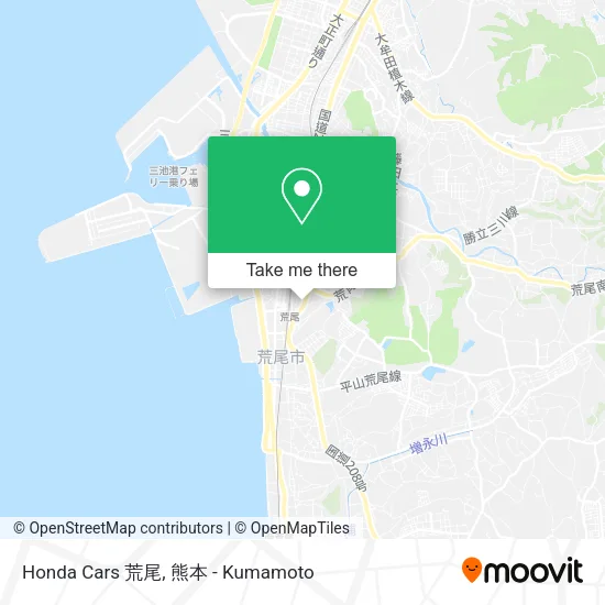 Honda Cars 荒尾 map
