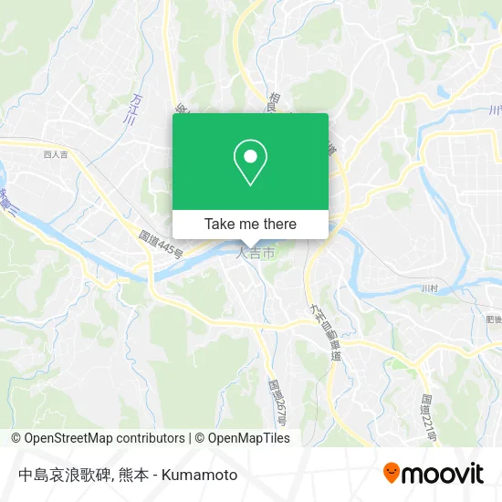 中島哀浪歌碑 map