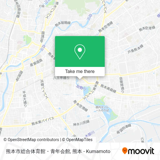 熊本市総合体育館・青年会館 map