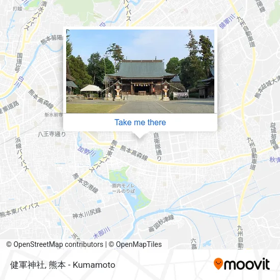 健軍神社 map