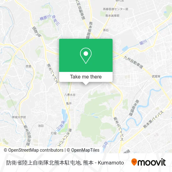 防衛省陸上自衛隊北熊本駐屯地 map