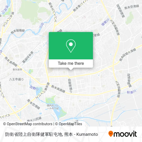 防衛省陸上自衛隊健軍駐屯地 map