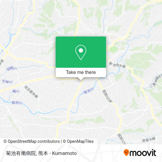 菊池有働病院 map