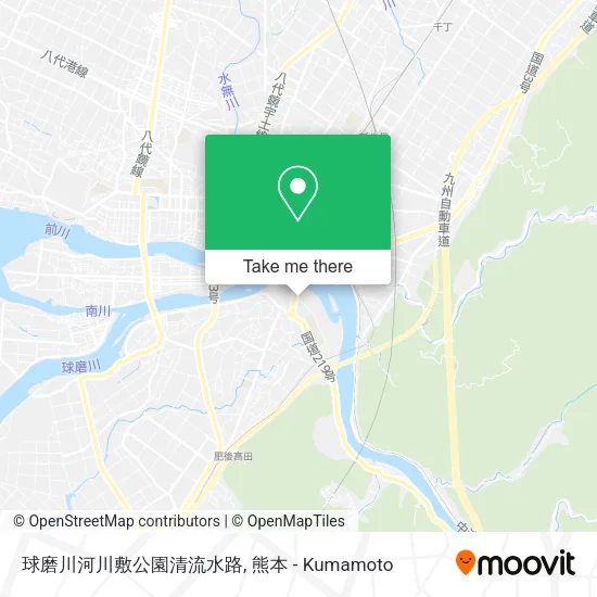 球磨川河川敷公園清流水路 map