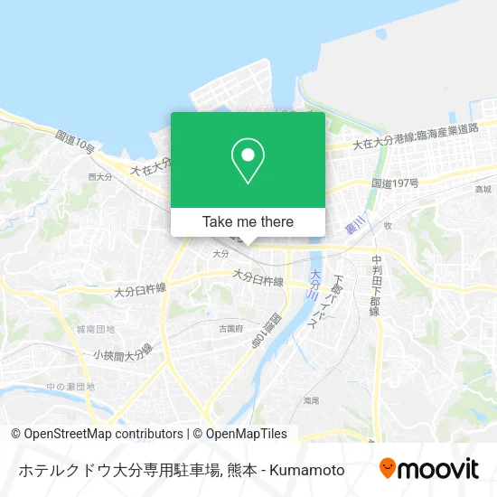 ホテルクドウ大分専用駐車場 map