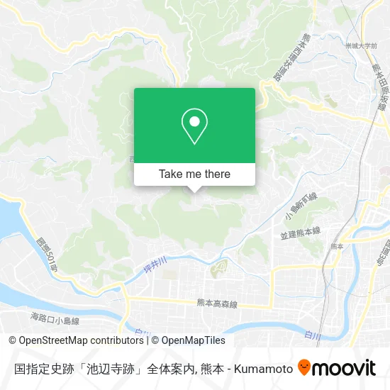 国指定史跡「池辺寺跡」全体案内 map