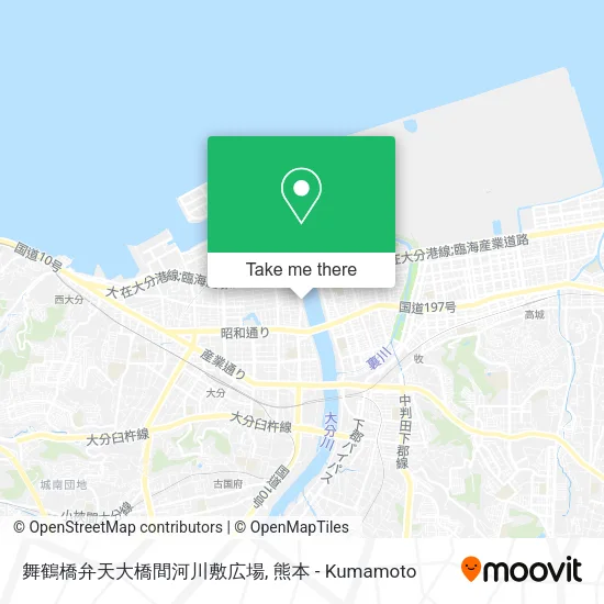 舞鶴橋弁天大橋間河川敷広場 map
