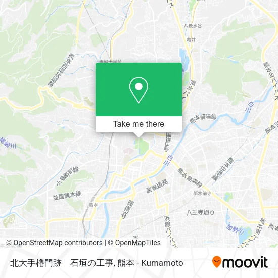 北大手櫓門跡　石垣の工事 map