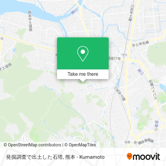 発掘調査で出土した石塔 map