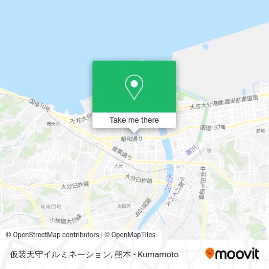 仮装天守イルミネーション map