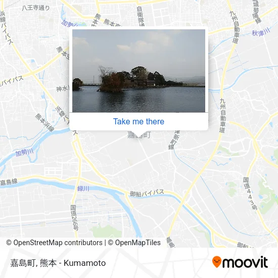 嘉島町 map