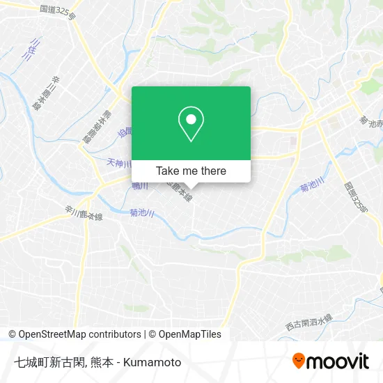 七城町新古閑 map
