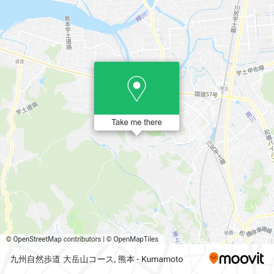 Kyushu Nature Walking Path Otake Mountain Course map