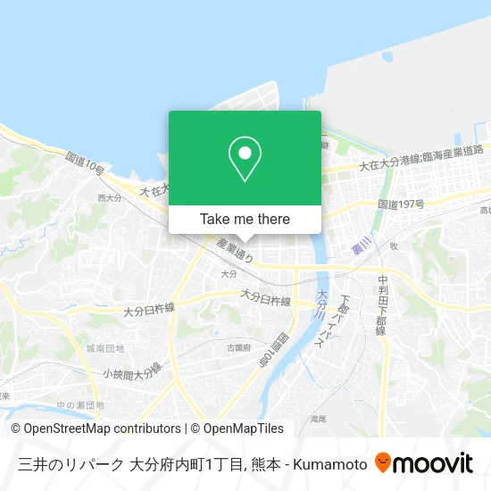三井のリパーク 大分府内町1丁目 map