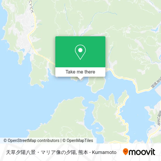 天草夕陽八景・マリア像の夕陽 map