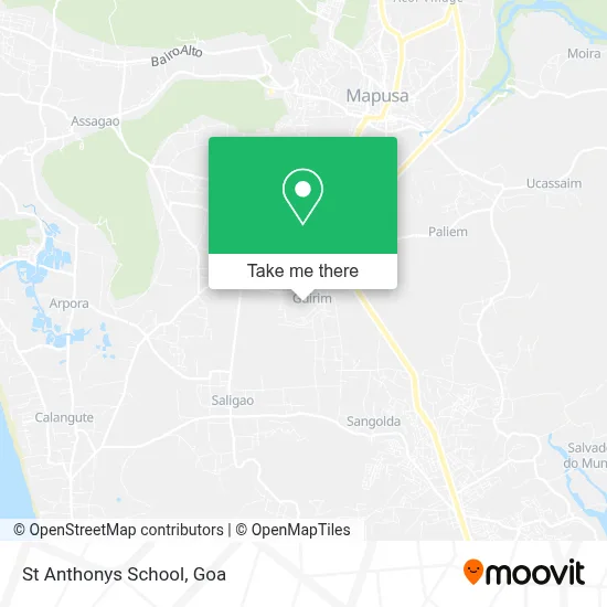 St Anthonys School map