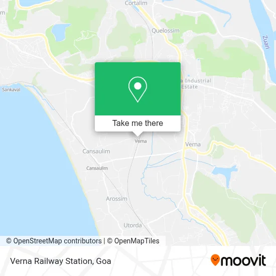 Verna Railway Station map