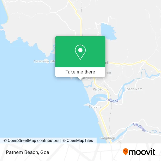 Patnem Beach map