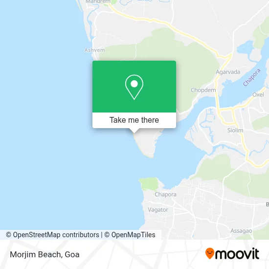 Morjim Beach map