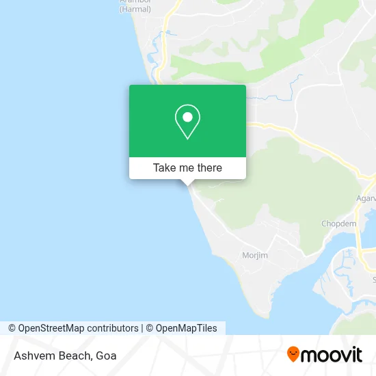 Ashvem Beach map