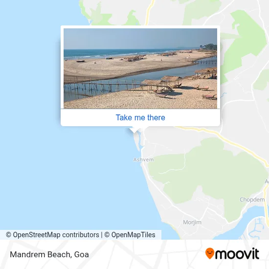 Mandrem Beach map
