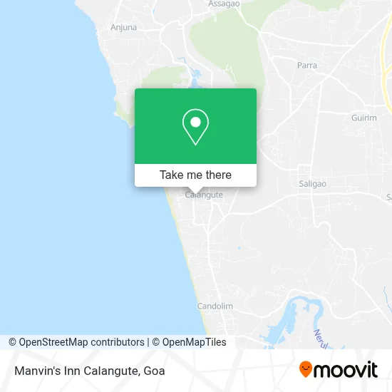 Manvin's Inn Calangute map