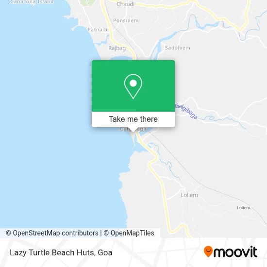 Lazy Turtle Beach Huts map