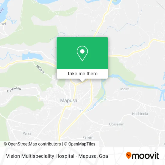 Vision Multispeciality Hospital - Mapusa map