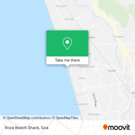 Roza Beach Shack map