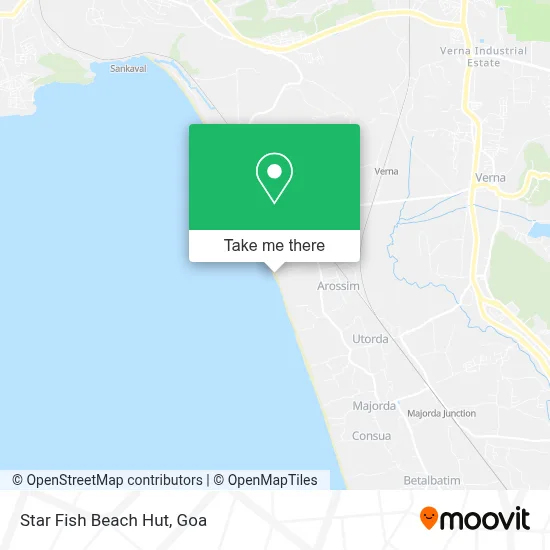 Star Fish Beach Hut map