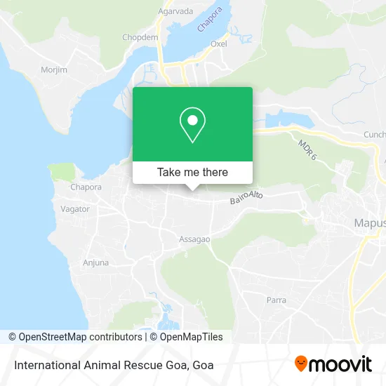 International Animal Rescue Goa map
