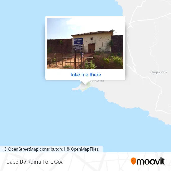 Cabo De Rama Fort map