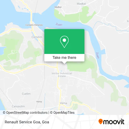 Renault Service Goa map