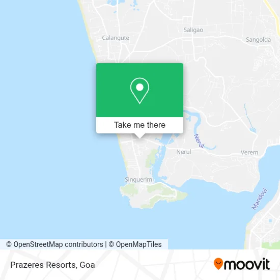 Prazeres Resorts map