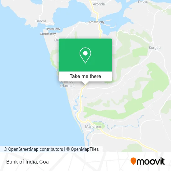 Bank Of India map