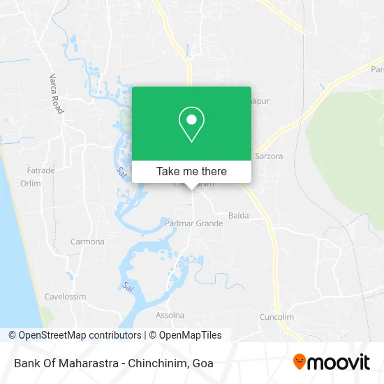 Bank Of Maharastra - Chinchinim map