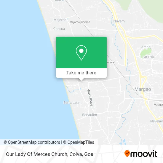 Our Lady Of Merces Church, Colva map