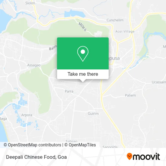 Deepali Chinese Food map