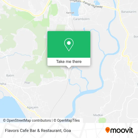 Flavors Cafe Bar & Restaurant map