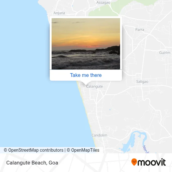 Calangute Beach map