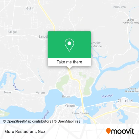 Guru Restaurant map